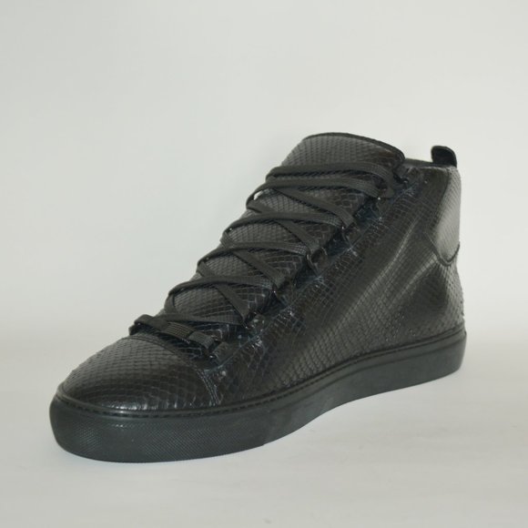 NWT BALENCIAGA MENS HITOP PYTHON LEATHER SNEAKERS US 15 EU 48 - Picture 3 of 9